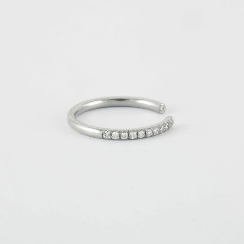 Bague en or blanc diamants