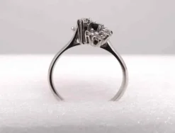 Bague en or blanc Diamants et Saphirs