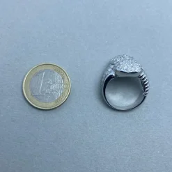 Bague en or blanc diamants