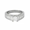 Bague en or blanc et diamants