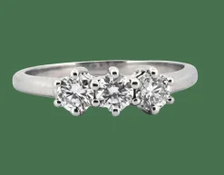 Bague en or blanc et diamants
