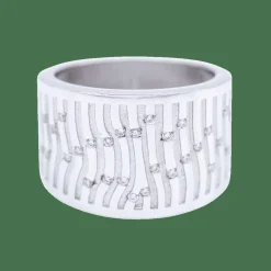 Bague en or blanc et diamants