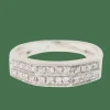 Bague en or blanc et diamants