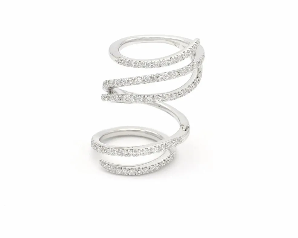 Bague en or blanc et diamants