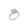 Bague en or blanc et diamants
