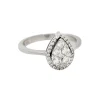 Bague en or blanc et diamants