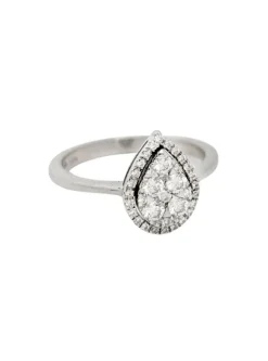 Bague en or blanc et diamants