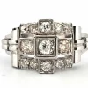 Bague en or blanc et diamants