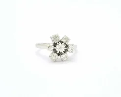 Bague en or blanc et diamants