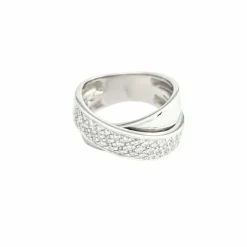 Bague en or blanc et diamants