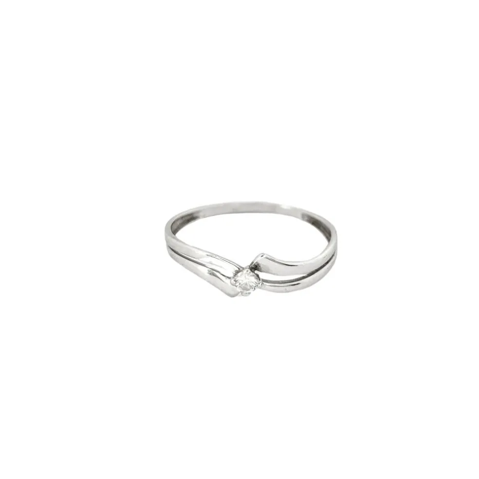Bague en or blanc et diamant