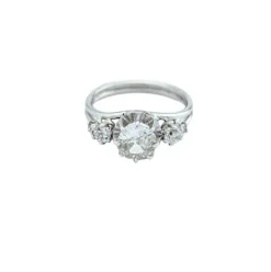 Bague en or blanc et diamants