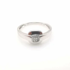 Bague en or blanc et diamants