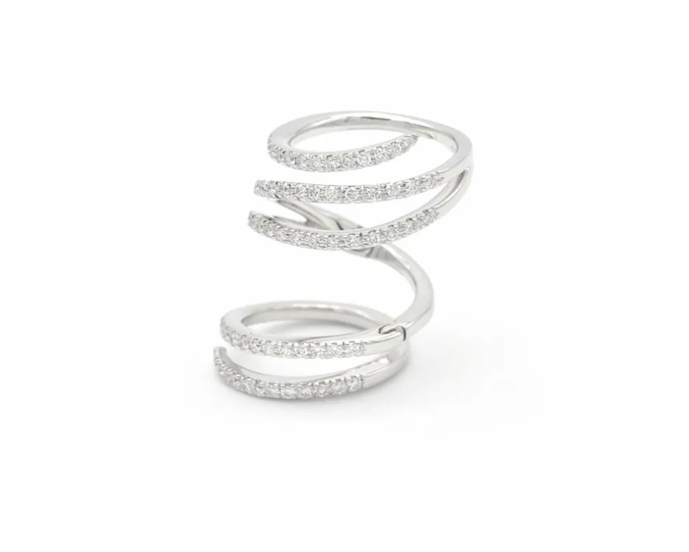 Bague en or blanc et diamants