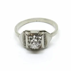 Bague en or blanc et diamant