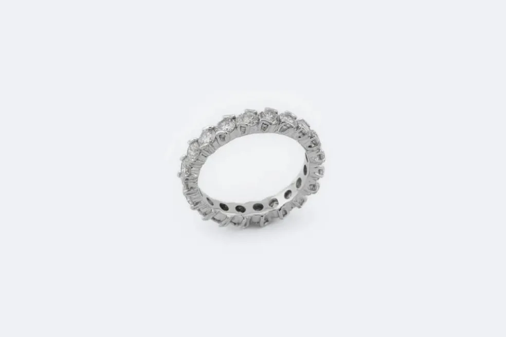 Bague en or blanc et diamants
