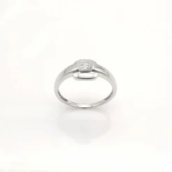 Bague en or blanc et diamants