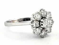 Bague en or blanc et diamants
