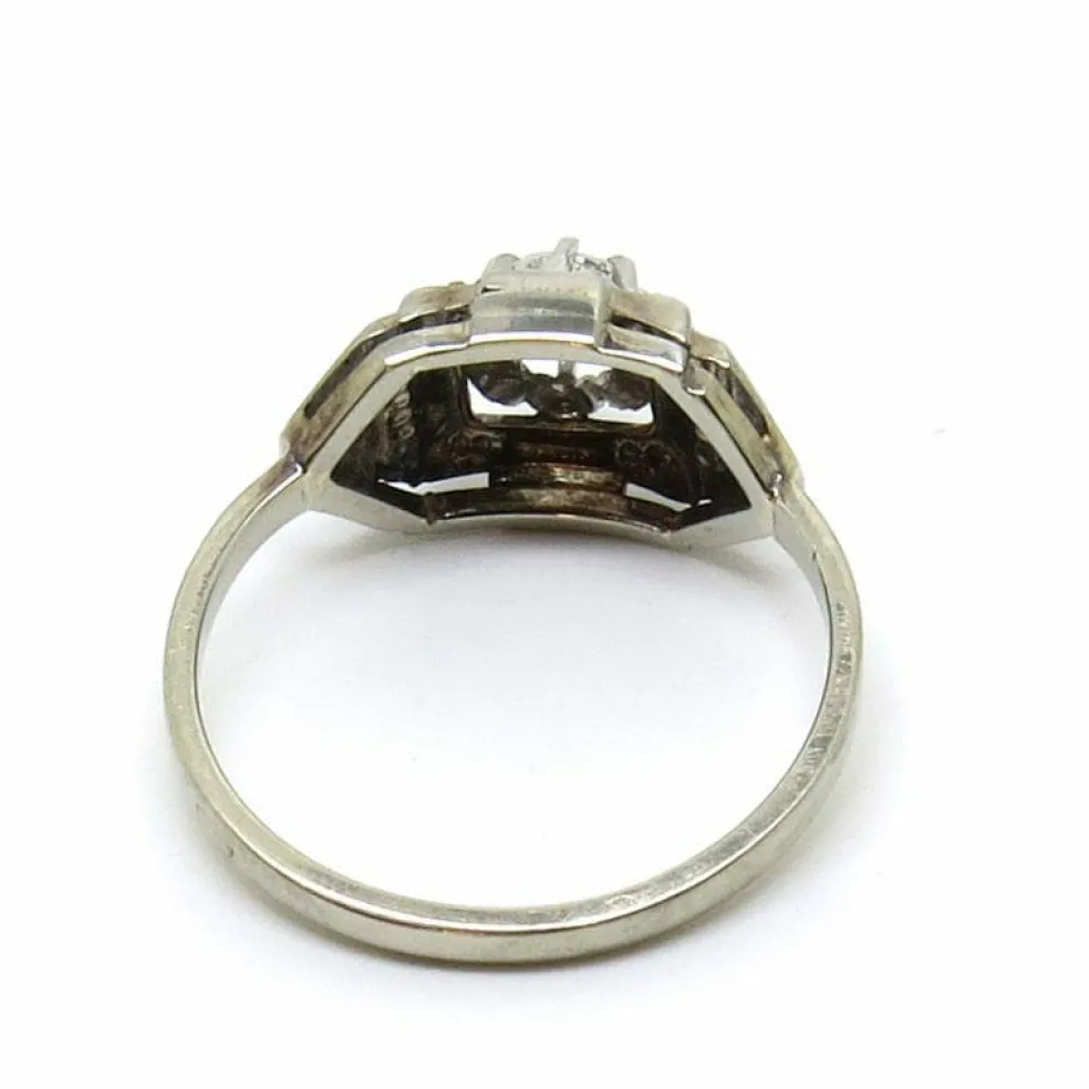 Bague en or blanc et diamant