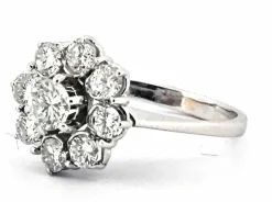 Bague en or blanc et diamants