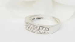 Bague en or blanc et diamants
