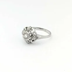 Bague en or blanc et diamant