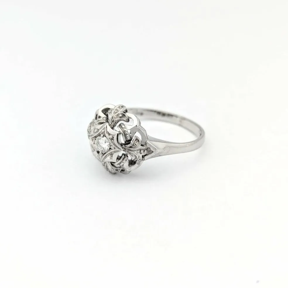 Bague en or blanc et diamant