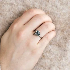 Bague en or blanc et tourmaline