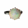 Bague en or blanc Opale et diamants