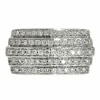 Bague en or blanc, pavage diamants