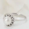Bague en Or Blanc Perle & Diamants