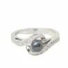 Bague en or blanc, perle de Tahiti et diamants
