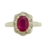 Bague en Or blanc, rubis et de diamants