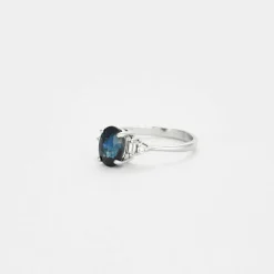 Bague en or blanc Saphir et diamants
