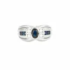 Bague en or blanc saphirs et diamants