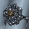 Bague en or blanc tendance Orange Diamond