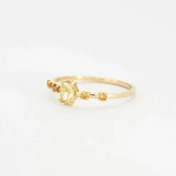 Bague en or et diamants de couleurs