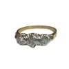 Bague en or et platine avec diamants