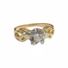 Bague en or et platine avec diamants