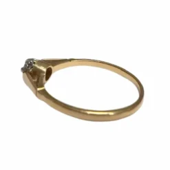 Bague en or et platine avec diamants