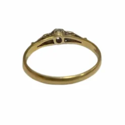 Bague en or et platine avec diamants