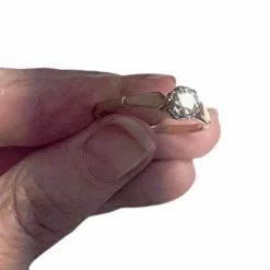 Bague en or et platine avec diamants