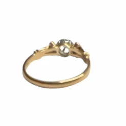 Bague en or et platine avec diamants