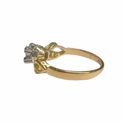 Bague en or et platine avec diamants