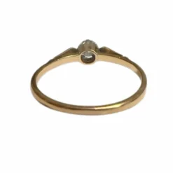 Bague en or et platine avec diamants