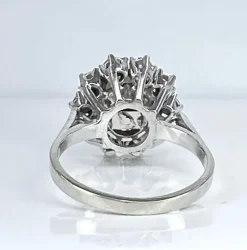 Bague en or et platine, perle et diamants