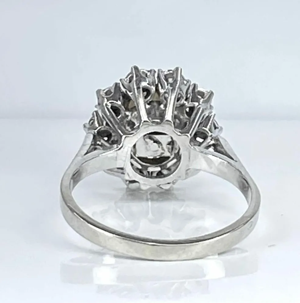 Bague en or et platine, perle et diamants
