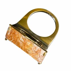 Bague en or et quartz