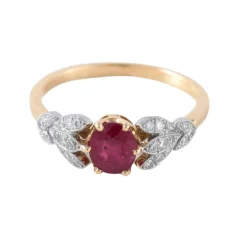 Bague en or et rubis