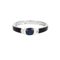 Bague en or gis avec saphir et diamants